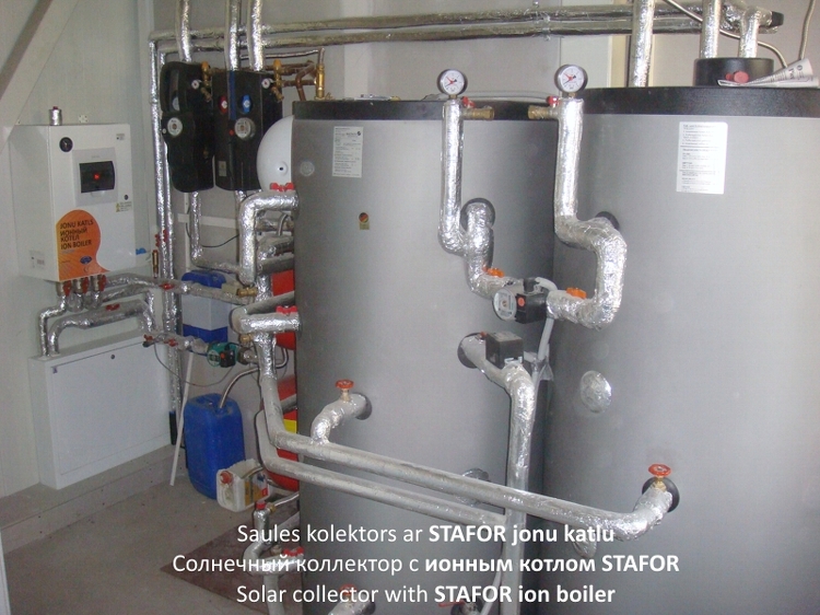 Heating ion boiler STAFOR with solar collectors